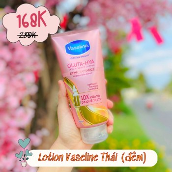 Dưỡng Thể Vaseline Healthy Bright Gluta Ban Đêm-Hya Serum Burst Lotion