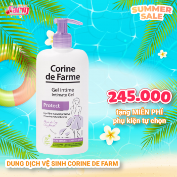 Gel hữu cơ vệ sinh vùng kín, khử mùi kháng viêm  Corine De Farme