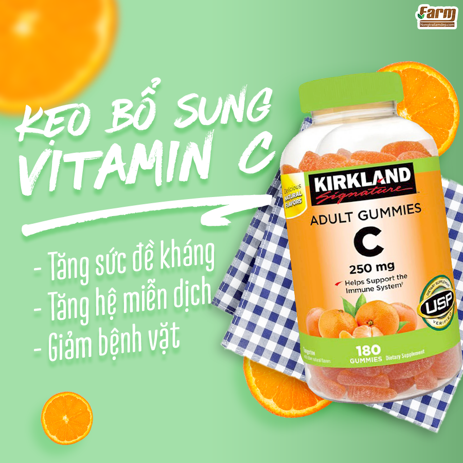 Kẹo bổ sung Vitamin C Kirkland 1