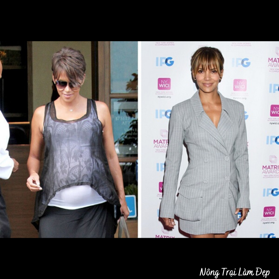 Trước và sau khi mang thai từ Halle Berry