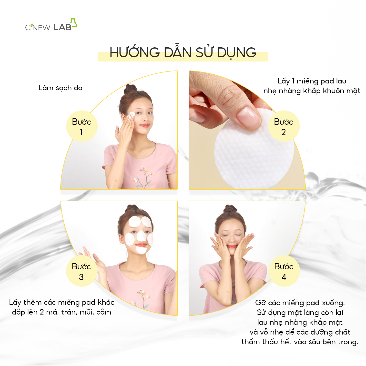 Toner Pad Keo Ong C'New Lab 140ml/70 miếng